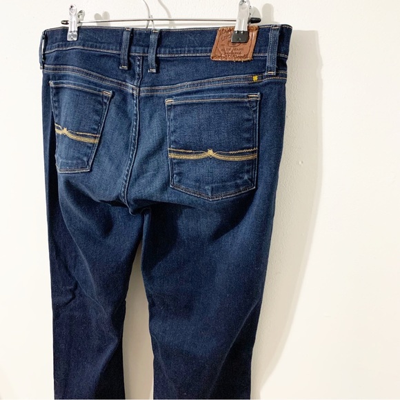 Lucky Brand Dark Wash Charlie Baby Boot Denim Jeans Five Pocket Styling Mid Rise - Picture 5 of 15